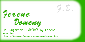 ferenc domeny business card